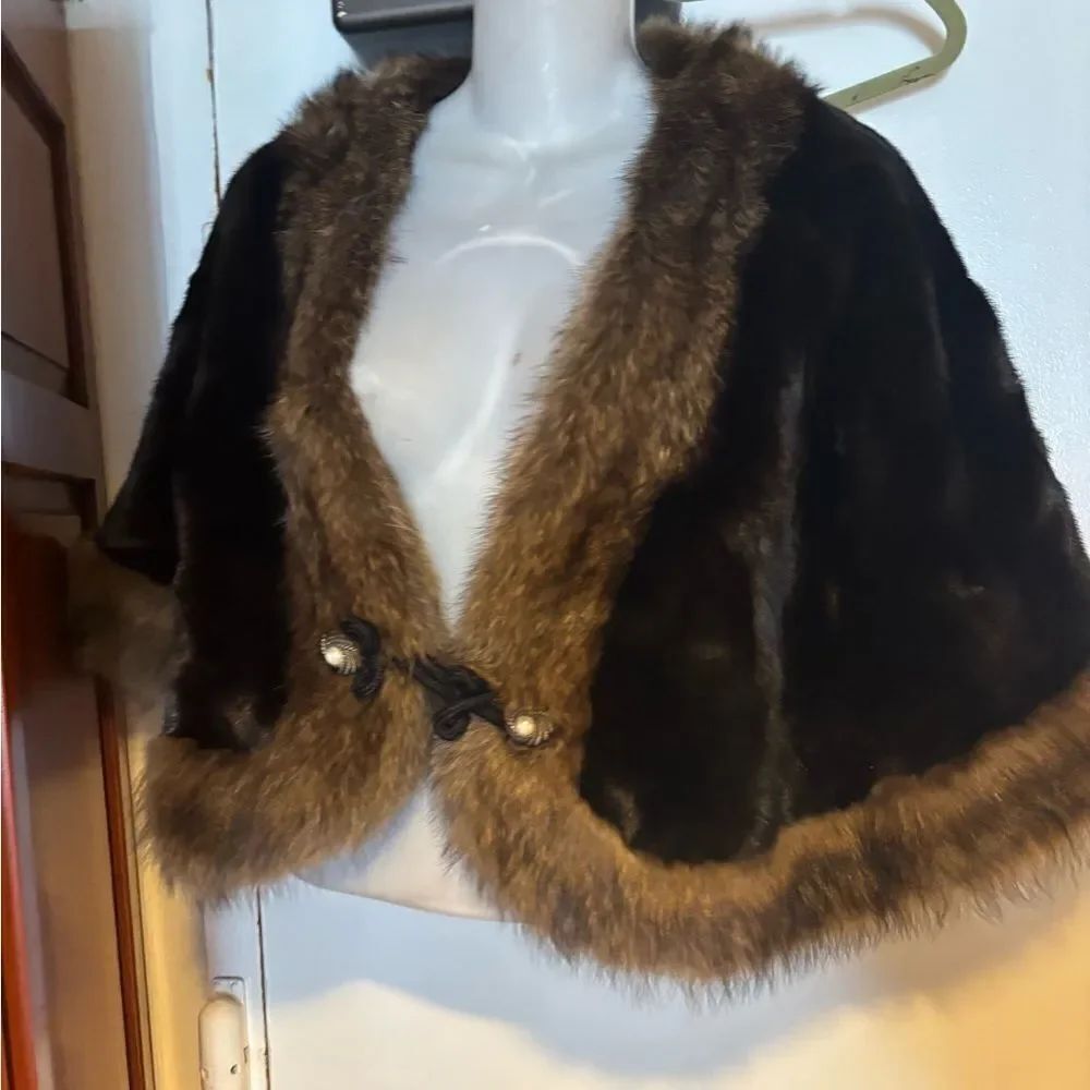 Fur Stole dresssuit coat shawl accessory throw jacket cape wrap accessory poncho